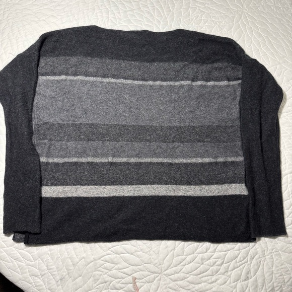 Vince Black and Gray Striped wool & cashmere Sweater - Picture 5 of 8